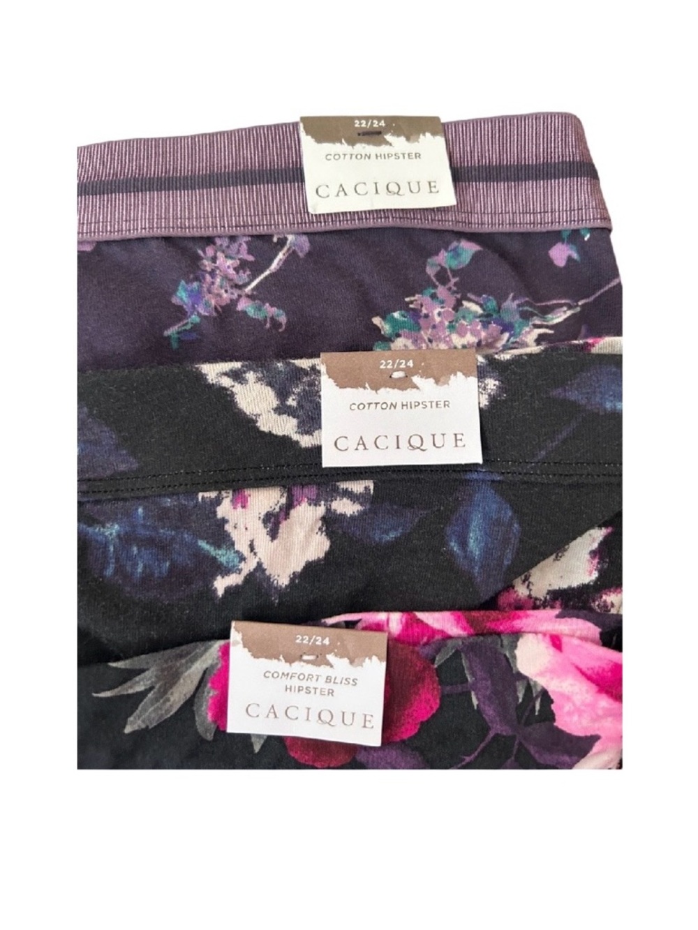 Cacique Cotton Hipster Floral Panties Trio - Picture 3 of 4